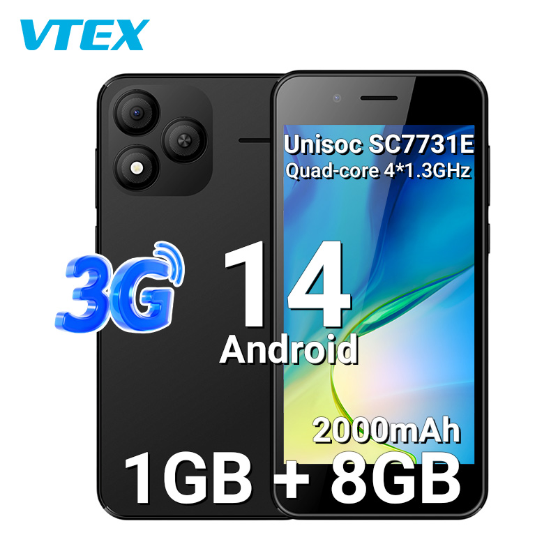 5 Inch 3G Unisoc Sc7731e Android 13 Processor Dual SIM 1GB RAM 8GB ROM 2000mAh Low Price Smart Phone