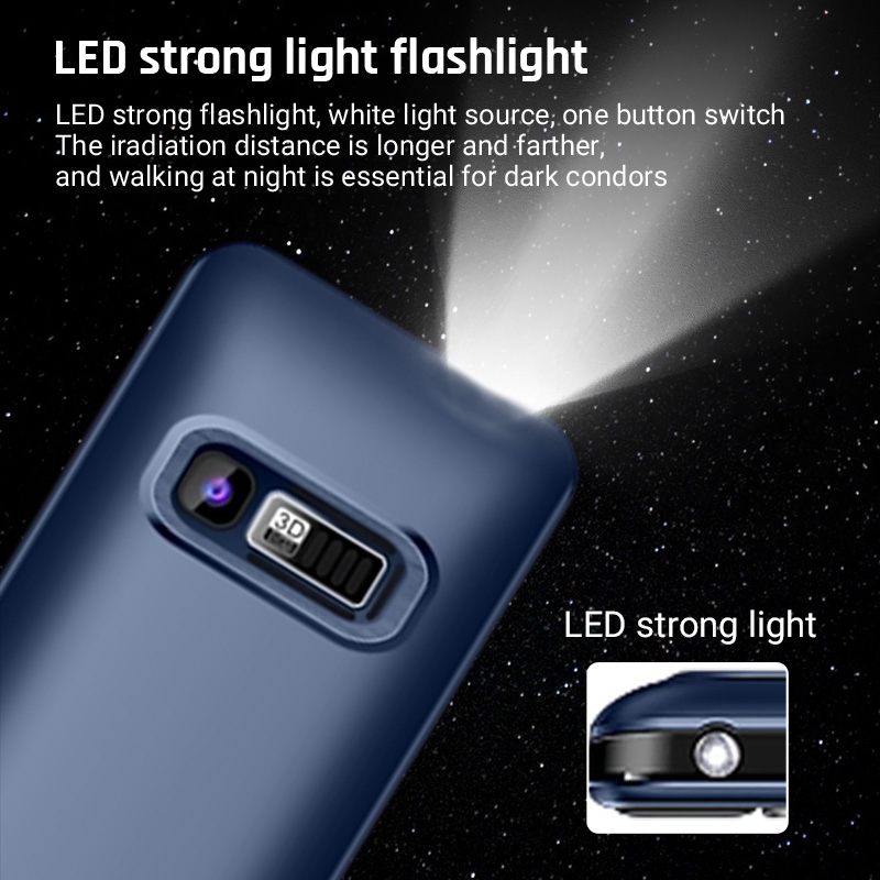 1.77" 4G Easy to Use 950mAh Battery Bt FM Radio Flashlight Compact Mobile Phone for Seniors