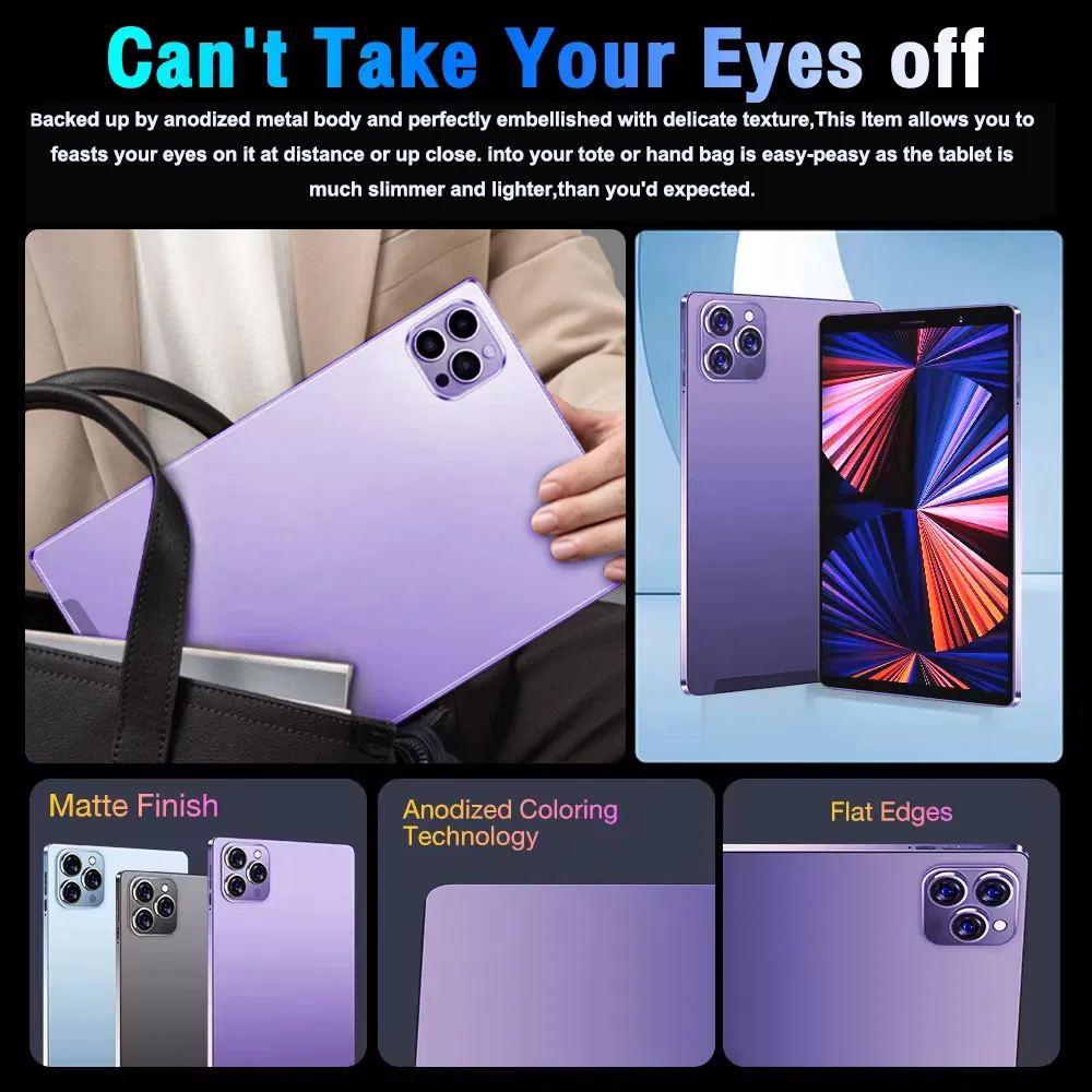 8 Inch Mtk8786 Octa Core Android 15 Tablet PC 4GB RAM+64GB ROM 4G LTE 5g WiFi GPS for Educational Business