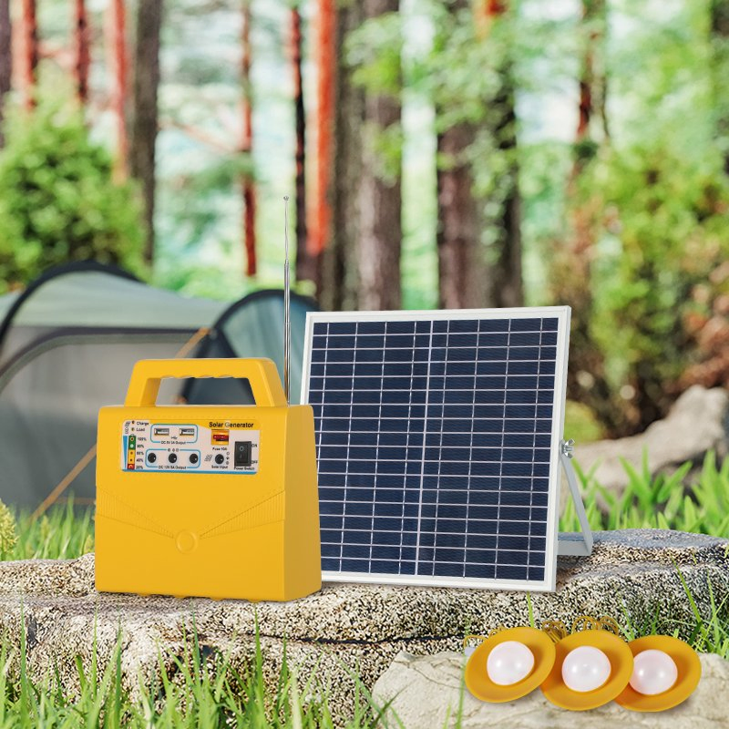 All-in-One Solar Power Kit for Outdoor Camping Trips