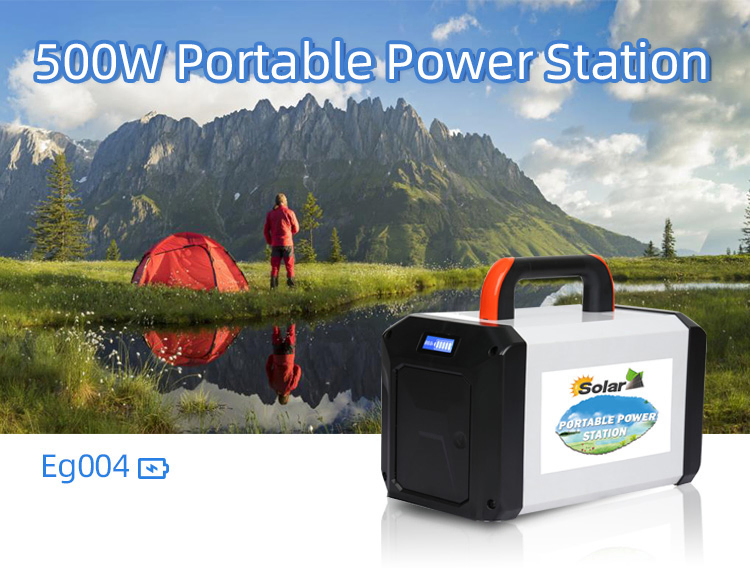 220V Portable AC Power Bank Solar Energy Lithium Battery 500W Power Station for Outdoors Home