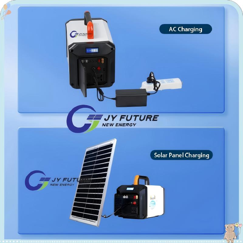 220V Portable AC Power Bank Solar Energy Lithium Battery 500W Power Station for Outdoors Home