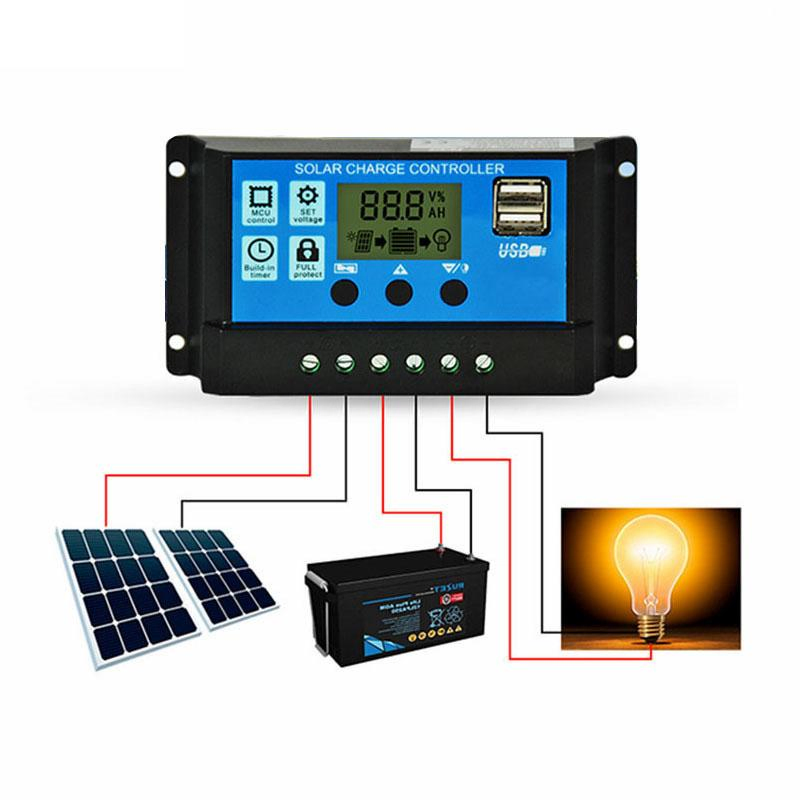 Wholesale 12V /24V/48V 10A/20A/30A PWM MPPT Solar Charger Controller
