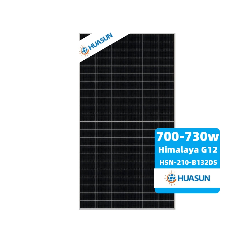 Huasun/Jinko/Longi/Trina/Ja Hjt Solar Panels 720W 715W 730W 710W 700W 600W 585W 555W Bifacial Mono Double Glass Solar PV Photovoltaic Panel Price List
