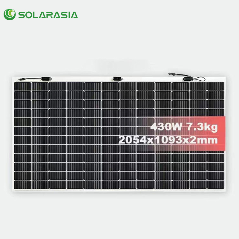 Flexible Waterproof Solar Panels Sunman 400W 430W 520W 550W Mono crystal IP68 Frameless Silicon Flexible Panel for Rib Boats