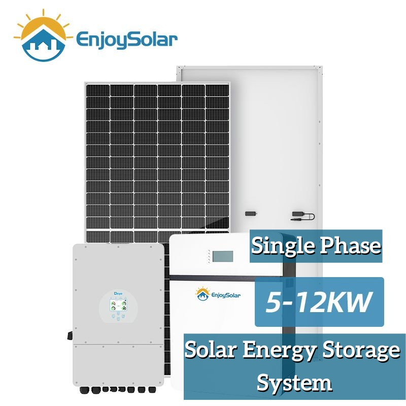 5kVA 8kVA 10kVA 12kVA Deye Hybrid Solar Inverter System with Wall Mounted 48V Lithium Ion Battery Storage for Solar Home Energy Storage System