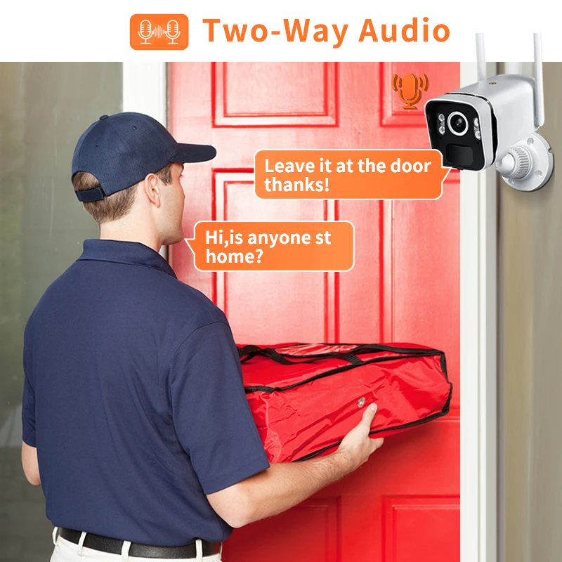 Built-in Battery Wireless Solar Power Camera Kit and WiFi All in One Network Video Recorder