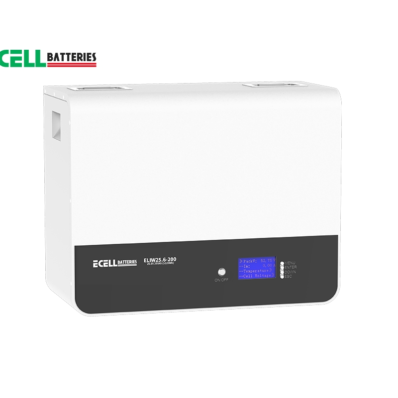 Sleek Ecell Wall-Mounted Lithium Solar Battery 51.2V 200ah with Ultra-Long Cycle Life for Home Energy Storage