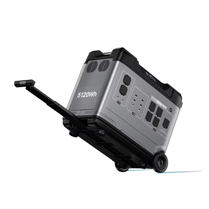 Solar Energy System 5120wh Rechargeable Backup Power LiFePO4 Battery Emergency Solar Generator Portable Power Station 4000W