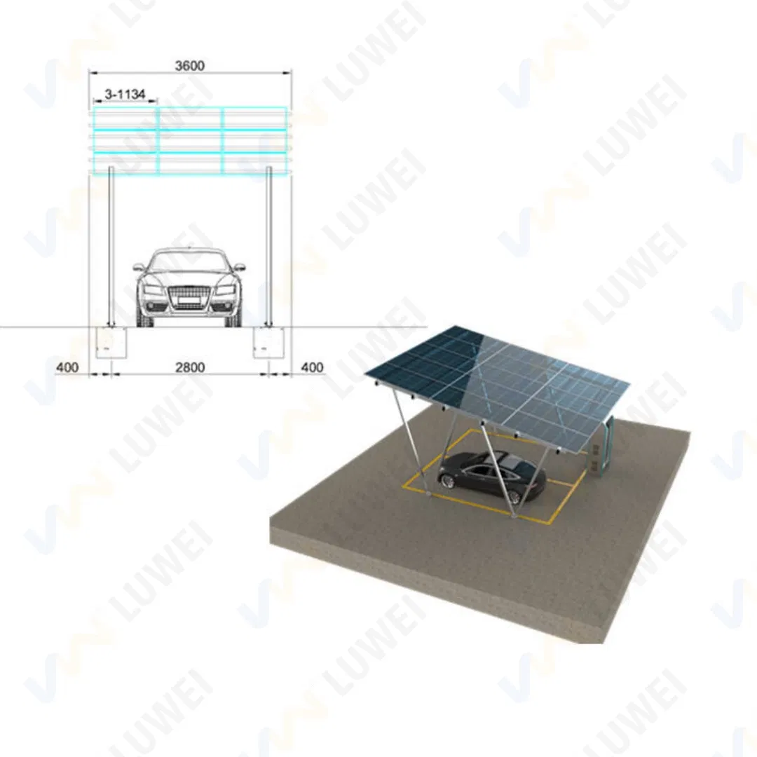 Luwei Solar Carport 1MW Commercial Energy Power Solution for Businesses