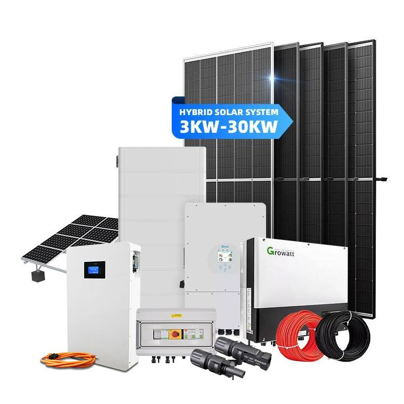 Tier 1 Brand Hybrid Solar Energy Storage System 5kw 6kw 7kw 8kw with 5kwh Wall-Mounted Lithium Battery