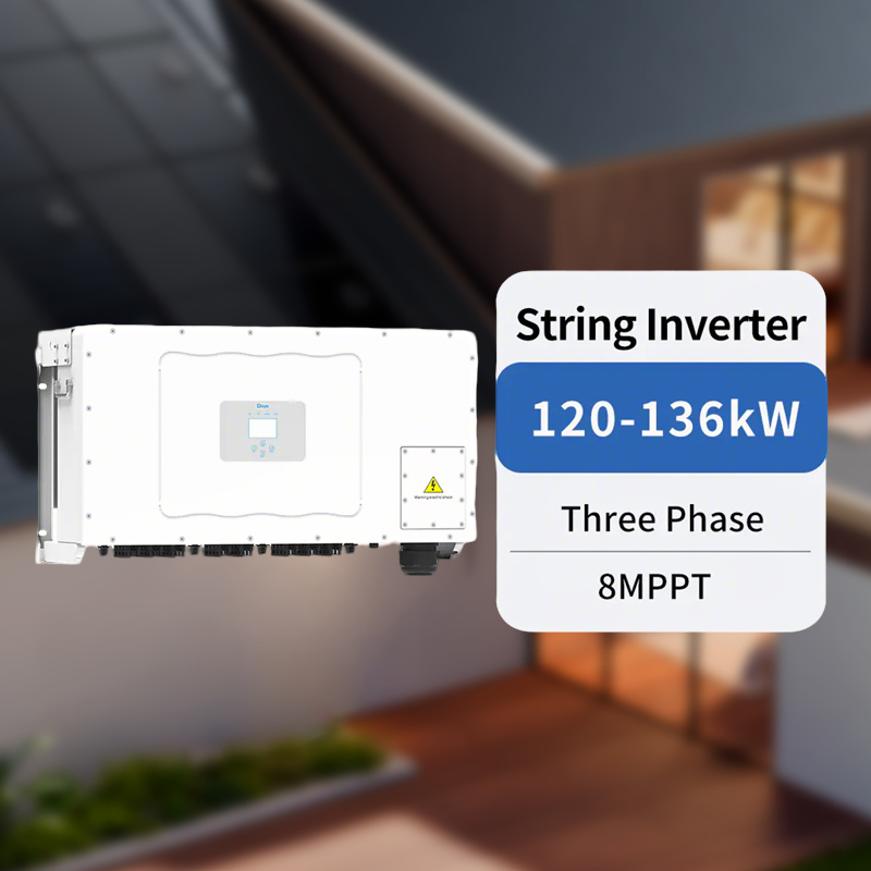 Deye 8MPPT String Solar DC Inverter Pure Sine Wave 120kw 125kw 130kw 135kw 136kw Three Phase EU G99 Certified for Home