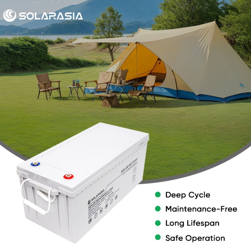 AGM Deep Cycle Solar Gel Battery 12V 100ah 150ah 200ah 250ah 12 Volt Rechargeable Lead Acid Battery Power Backup Battery for Solar Energy Storage System