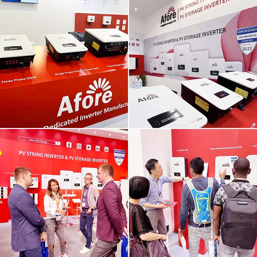 Afore Three Phase 12Kw Hybrid Inverter 3Kw 5kw 6Kw 8Kw 10Kw Solar Power String Pv Inverters With MPPT for Solar Power Household