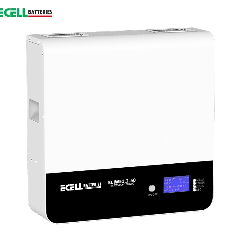 Sleek Ecell Wall-Mounted Lithium Solar Battery 51.2V 200ah with Ultra-Long Cycle Life for Home Energy Storage