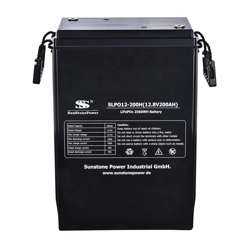 Rechargeable Deep Cycle 12V 24V 48V LFP 12.8V 200ah Solar LiFePO4 Battery