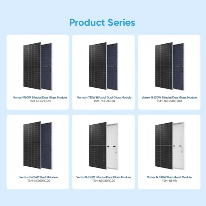 High-Efficiency Trina Solar Panel with Topcon Technology and Double-Glass Bifacial Design for Maximum Energy Yield