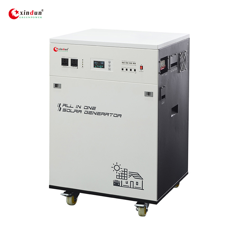 3000W Home Use Portable All in One Energy Storage 5kwh Solar Power Generator Mobile PV off Grid Hybrid Lithium Battery Backup Solar Power Kits