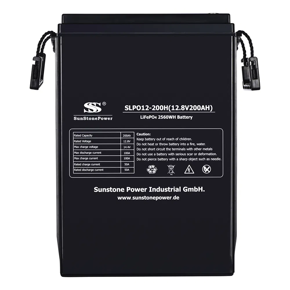 Rechargeable Deep Cycle 12V 24V 48V LFP 12.8V 200ah Solar LiFePO4 Battery