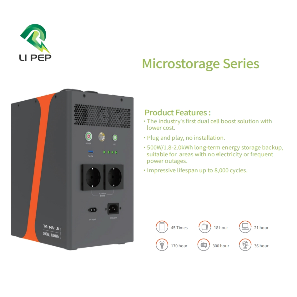 500W/1000W/2000W/3000W/5000W LiFePO4 Lithium Rechargeable Generator Solar Power Energy Generator System Bank Camping Equipment Portable Supply Power Station