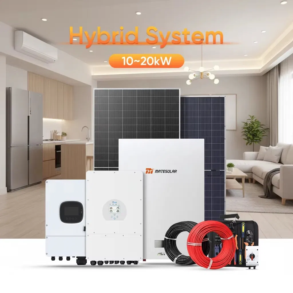 Hybrid Solar Panel Systems Home Power 10Kw 12Kw 16Kw 20Kw Residential Energy Off/On Grid Solar Power System Kit for Home Storage