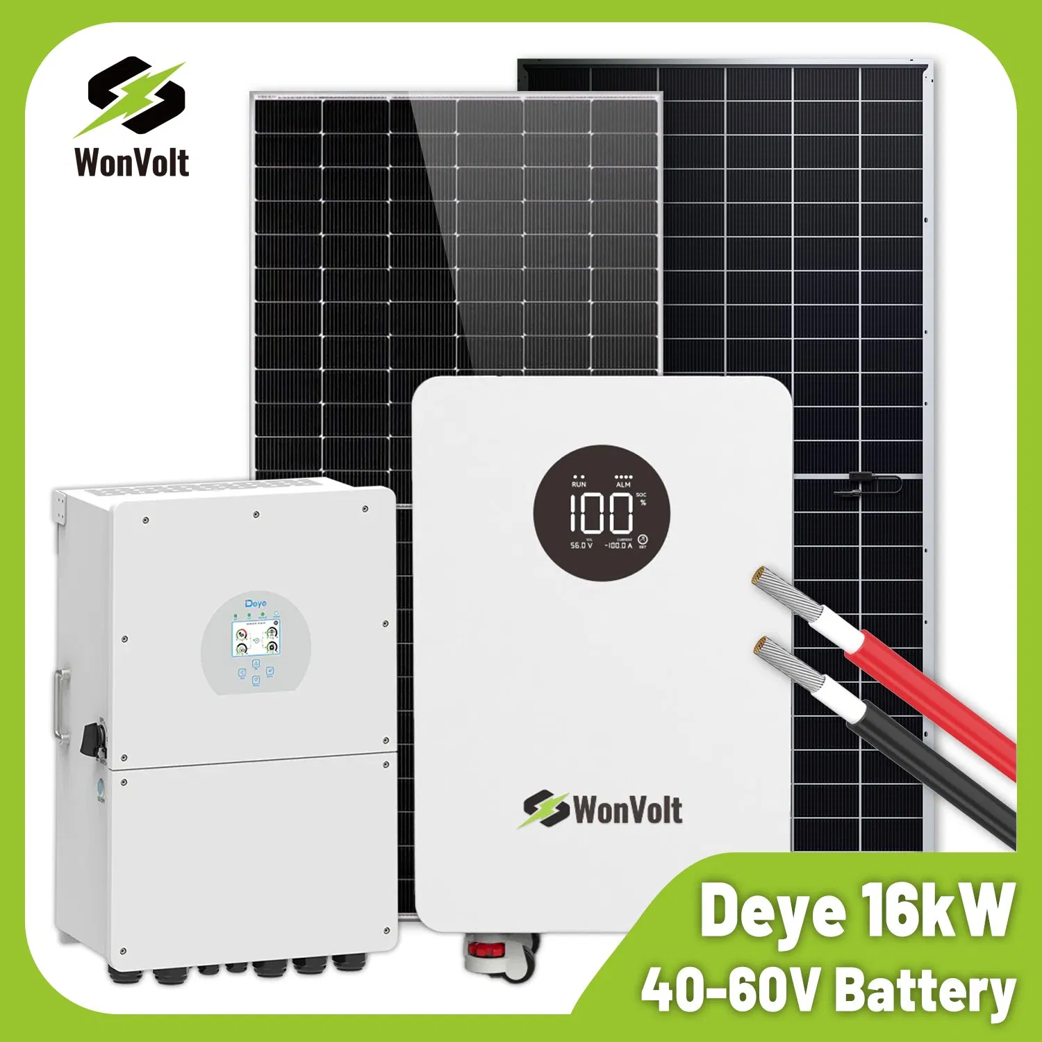 Wonvolt Residential 10kw Solar Energy System 15kw 20kw Solar Power System for Home