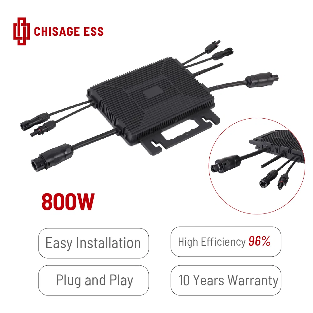 800W Grid Tie Inverter DC to AC Microinverter Pure Sine Wave Solar Micro Inverter IP67 Waterproof