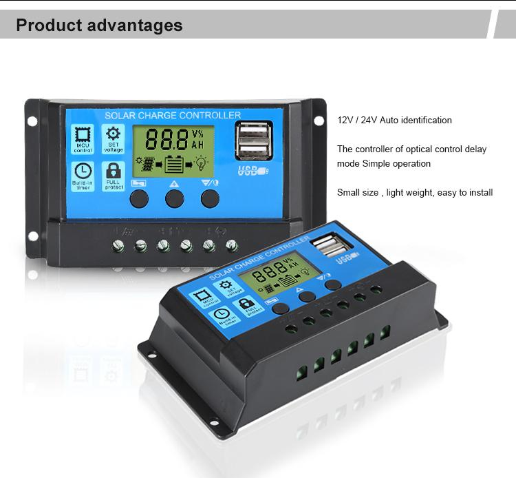 Wholesale 12V /24V/48V 10A/20A/30A PWM MPPT Solar Charger Controller