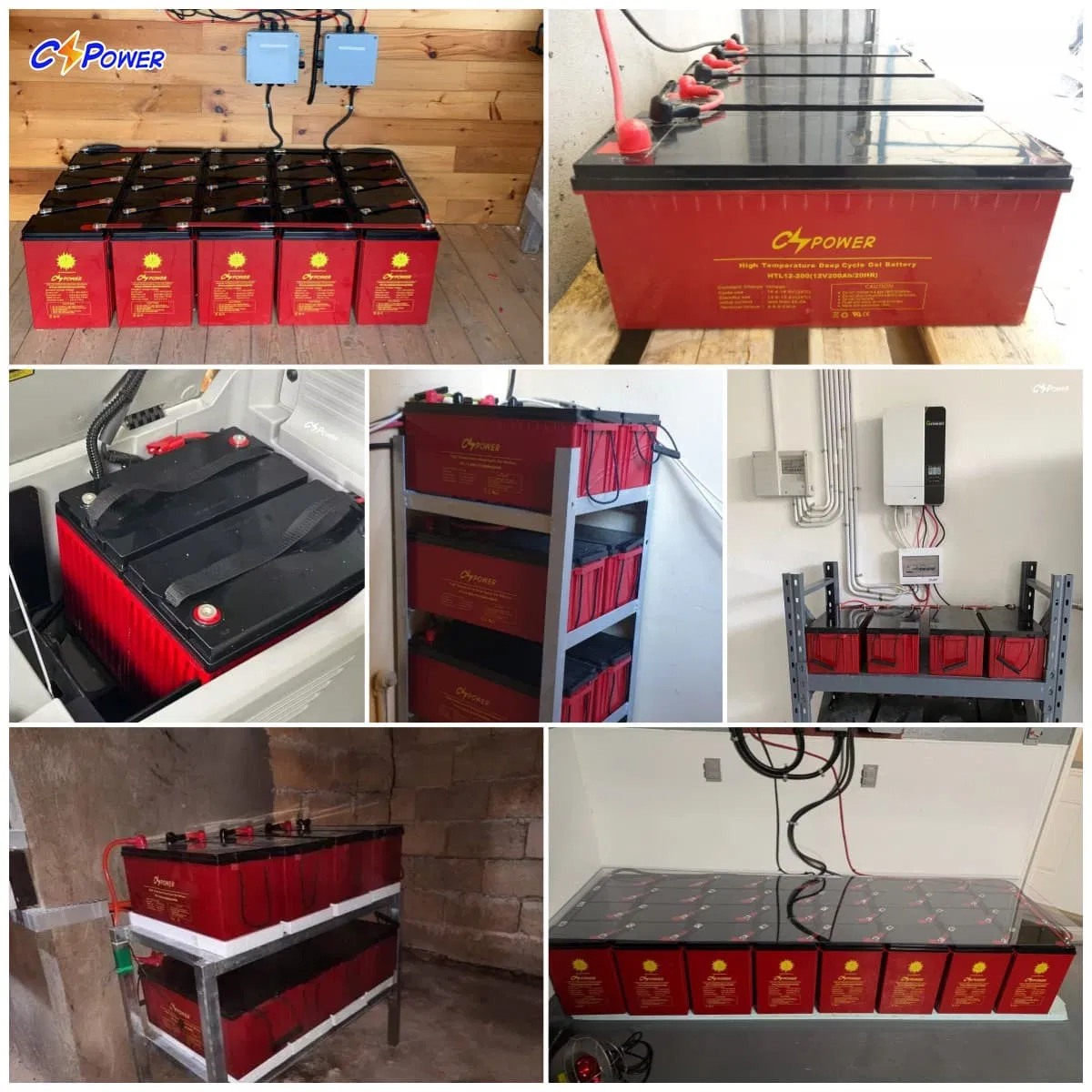 Cspower 3 Years Warranty 1600 Cycle Life 12V 100ah/200ah/300ah AGM Gel Rechargeable Battery for Solar/UPS/Telecom/Energy Storage System