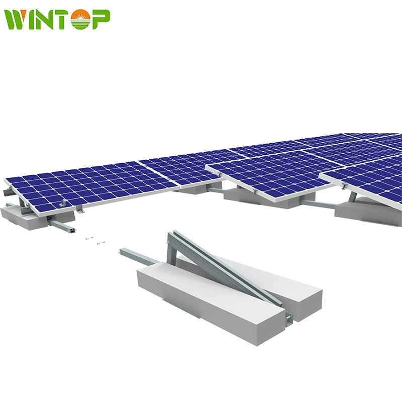 Ballasted Inclined Roof on-Grid Solar Panel Bracket System