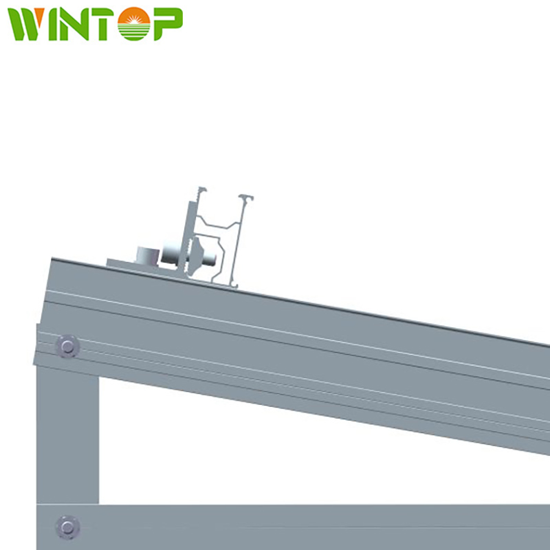 Ballasted Inclined Roof on-Grid Solar Panel Bracket System