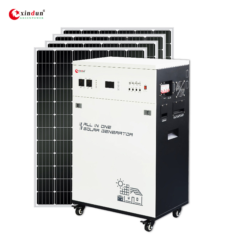6000W Home Use Portable All in One Energy Storage 10kwh 12.5kwh Solar Power Generator Mobile PV off Grid Hybrid Lithium Battery Backup Solar Power Kits