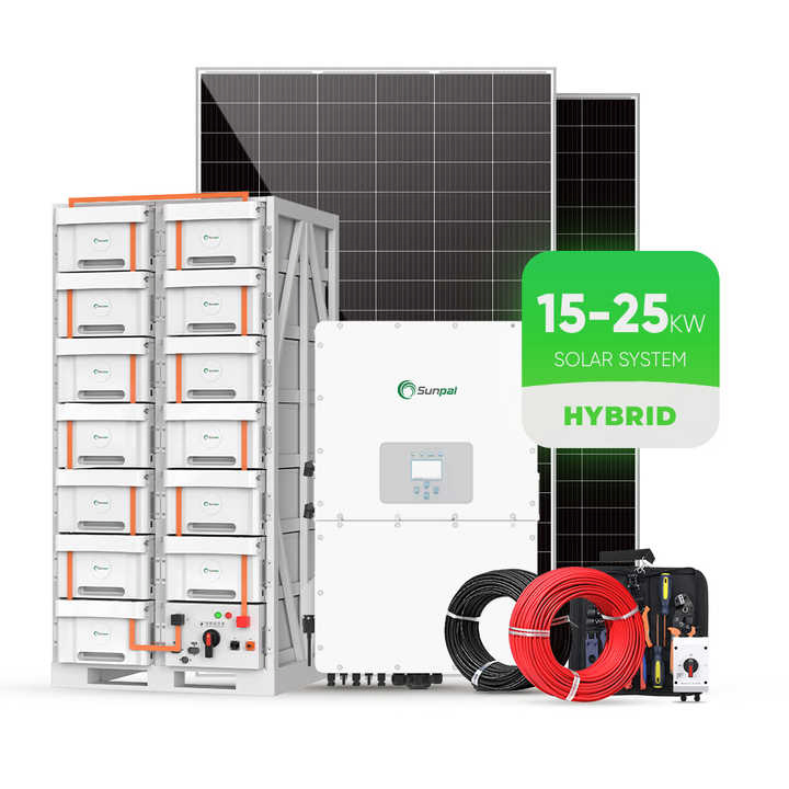 Sunpal All In One Pv Solar System 15Kw 20Kw Full Solar Power System Home Kit