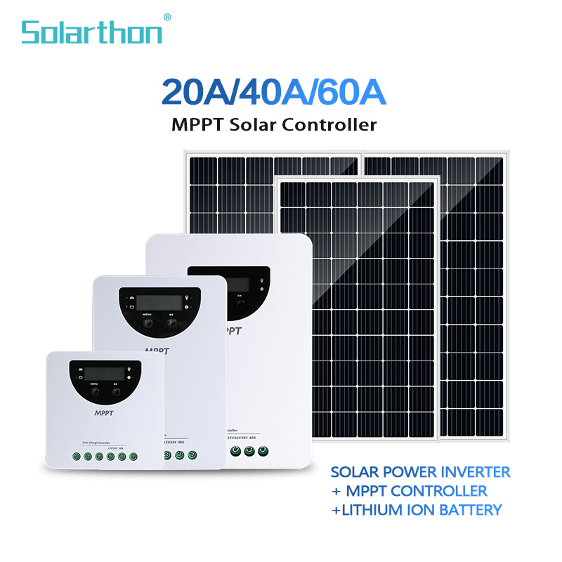 Solar Panel 30A 180AMP Battery Charger 48V PWM 12V 24V Inverter with MPPT Solar Controller