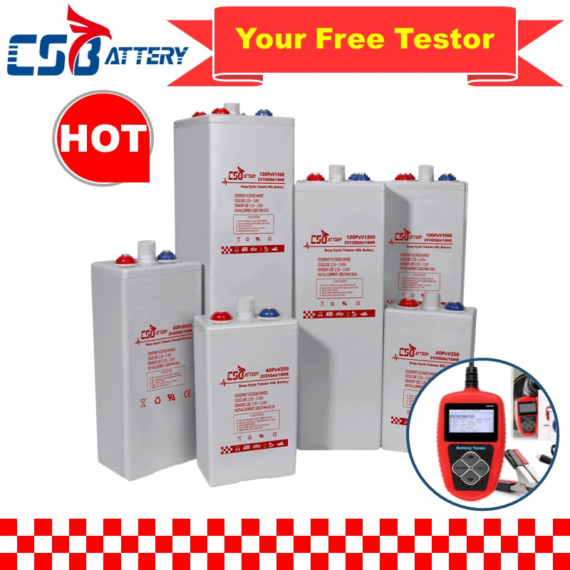 Csbattery 2V 200ah/420ah/500ah/600ah/800ah/1000ah Tubular Gel Opzv Battery for Solar/Inverter System/Inverter/Solar-System/Emergency-Power-Systems/Opzs/Csm