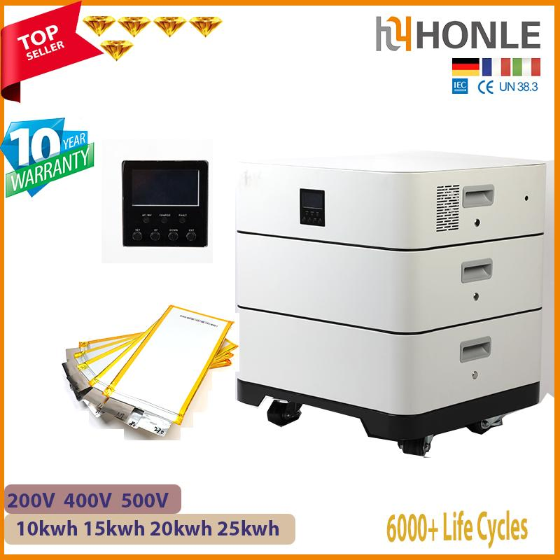 Honle LiFePO4 Lithium Battery 51.2V 100 200 300 400 Ah Home Energy Storage Solar Panel UPS Power Bank System 5kw 10kw