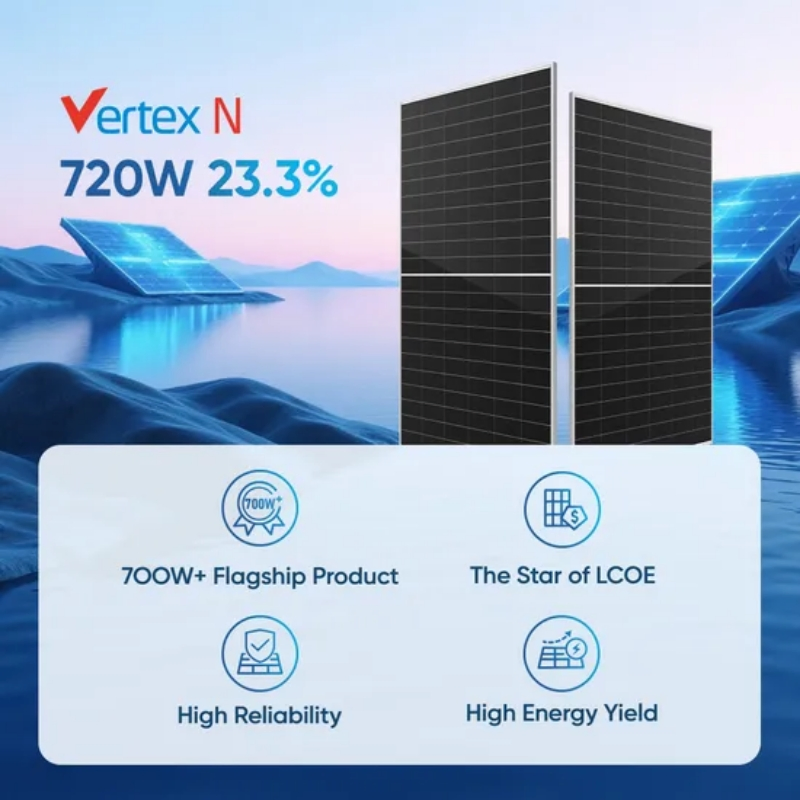 High-Efficiency Trina Solar Panel with Topcon Technology and Double-Glass Bifacial Design for Maximum Energy Yield