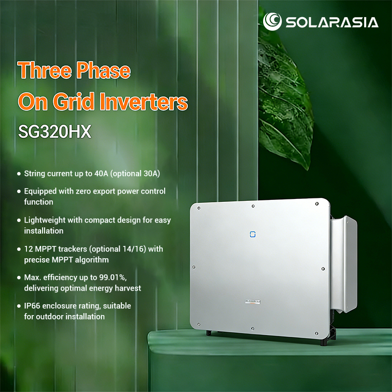 Sun-Grow Commercial Solar Power Inverter 320kw IP66 Pure Sine Wave on Grid Solar String Inverters for Solar Systems