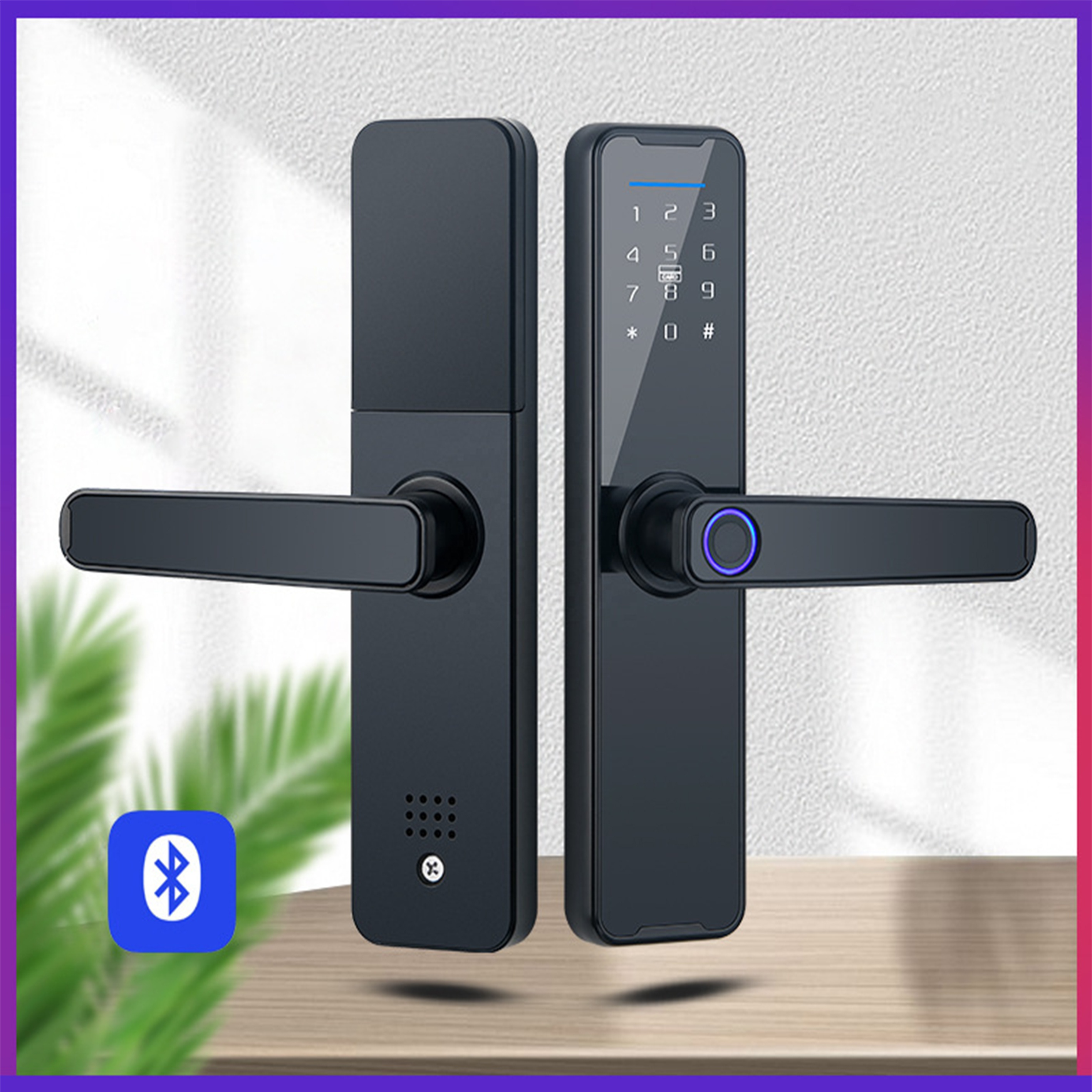High Security Anti Theft Smart Door Lock Tuya Wifi Biometric Intelligent Ttlock Electronic Fingerprint Smart Locks