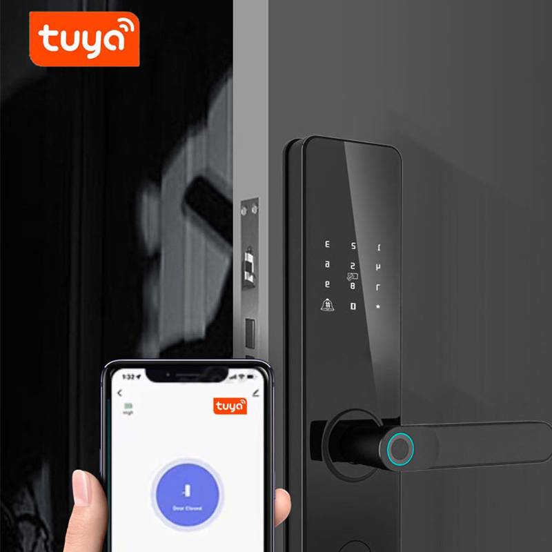 Electronic Smart Fingerprint Password Digital Lock Tuya Ttlock Smart Door Lock Wifi Electronic Digital Fingerprint Smart Lock