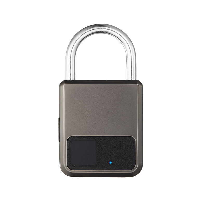 New Smart Fingerprint Small Lock Outdoor Household Storage Cabinet Bag Door Lock Waterproof Anti-theft Zinc Alloy Smart Padlock