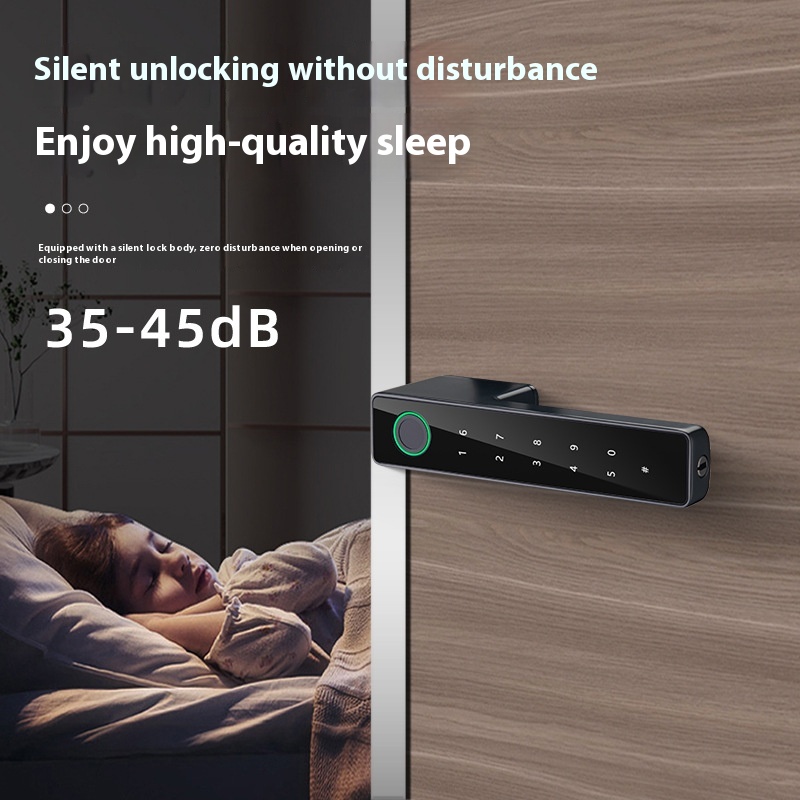 Zinc Alloy Ecological for Bluetooth Smart Lock Minimalist Office Door with Fingerprint Password &amp; Magnetic Lock for Wood Door