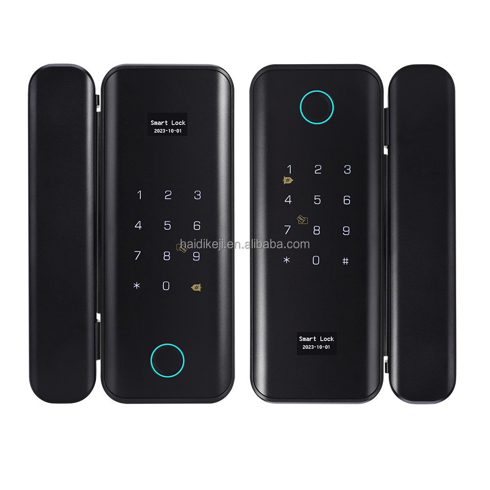 ANDUDU F926 Smart Door Locks Screen Tuya WiFi Waterproof Outdoor Keyless Entry Fingerprint Slide Glass Door Lock Level-B