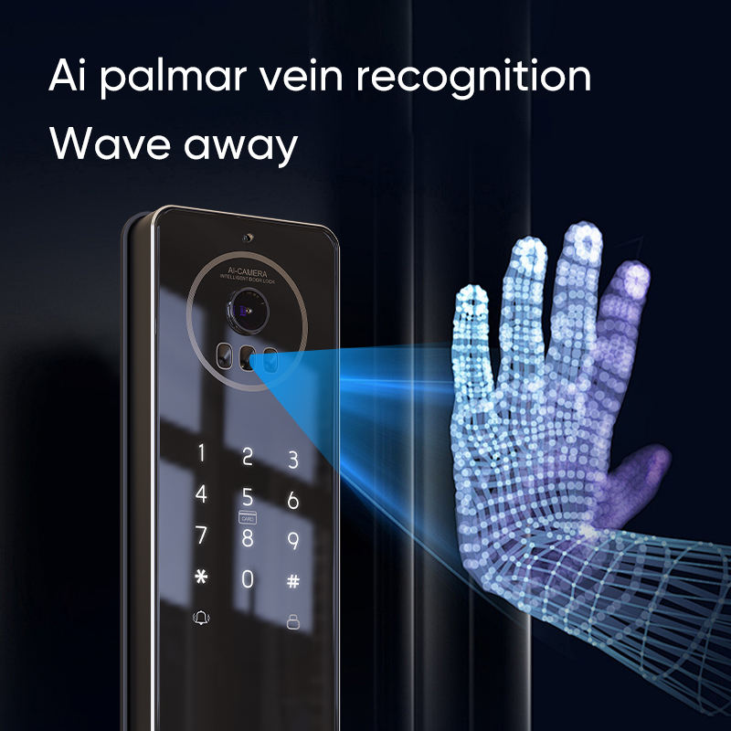 Door Smart Lock Tuya Wifi Biometric 3D Face Recognition Fully Automatic Waterproof With Camera And Fingerprint For Front Door
