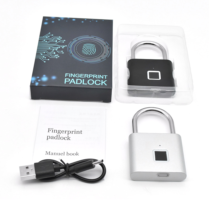 High Cost Performance Zinc Alloy Fingerprint Smart Padlock Cloud Waterproof Outdoor Anti-Pry Safety Lock for Aluminum OEM/ODM