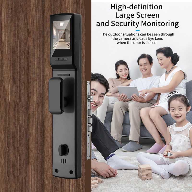 For DF14XF Works with Tuya 3D Face Real-time Intercom Smart Door Lock Security Camera Fingerprint Password Key Unlock Cloud