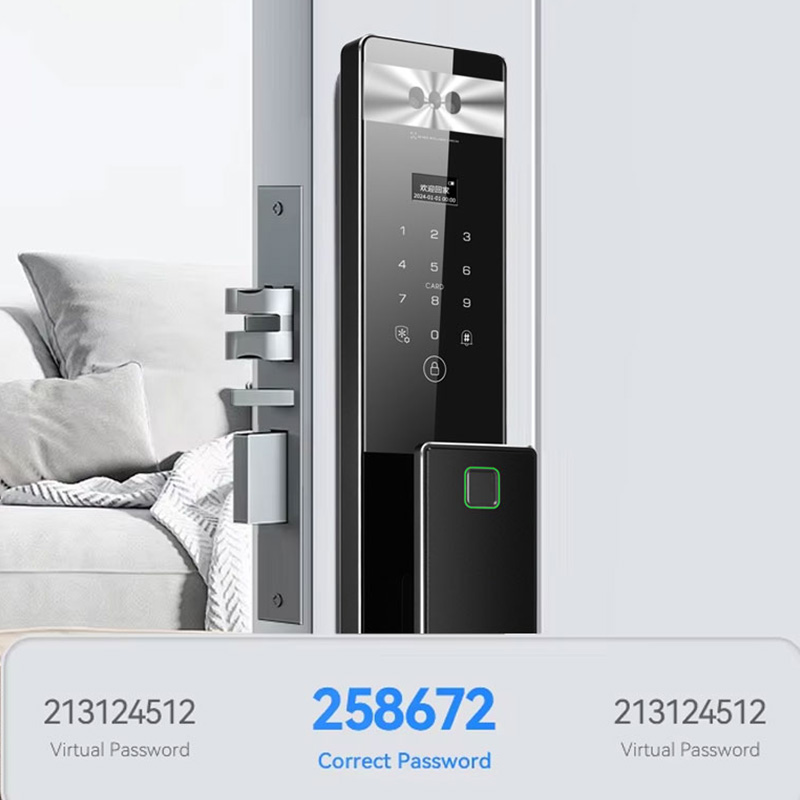 Tuya Smart Door Lock WiFi Keyless Entry Waterproof Fingerprint Face Recognition Memory Card Cloud Security Aviation Aluminum