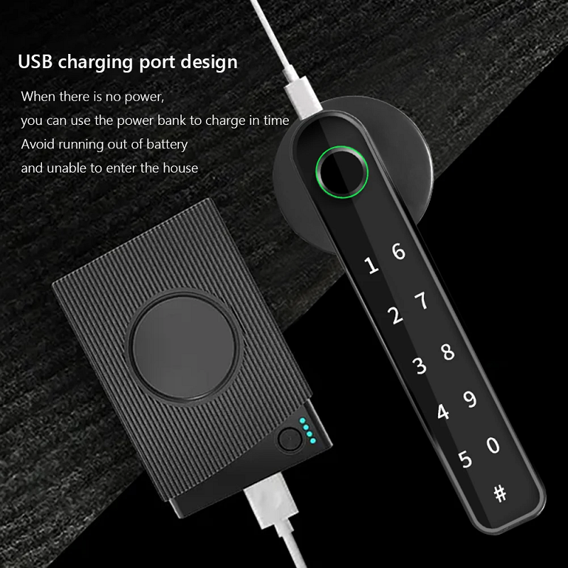 Anti-theft Fingerprint Keyless Entry Door Knob Lock Keyboard Room BLE TTLock WiFi Tuya Smart Digital Door Lock