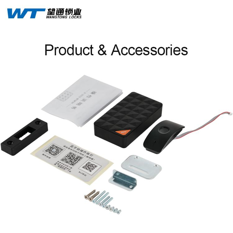 Black Small Fingerprint Drawer Lock Smart Keyless Electronic Cabinet Lock