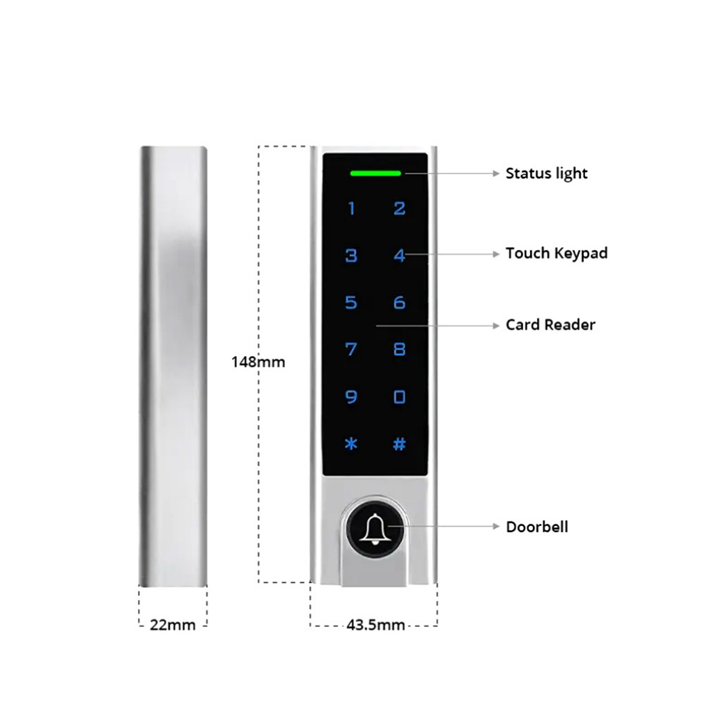 Keyless Entry Security TTlock Digital Lock Intelligent Dead Lock WiFi Tuya App Keyless Auto Deadbolt Smart Locks for Home Door